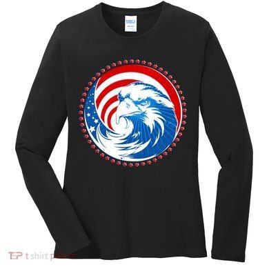 American Patriot Eagle Emblem Women's Long Sleeve Shirt