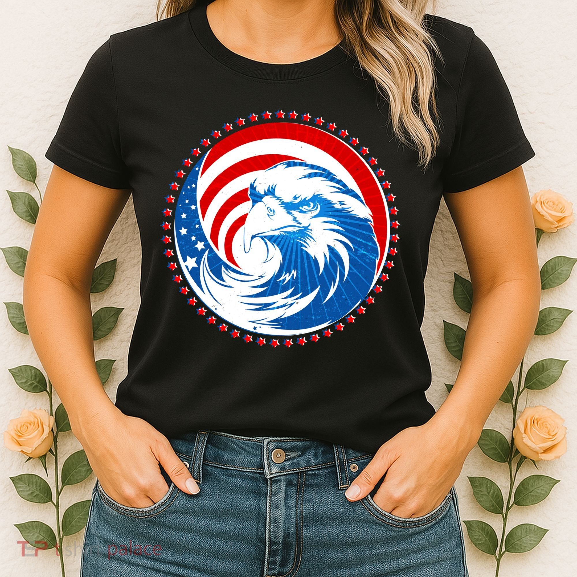 American Patriot Eagle Emblem Women's T-Shirt