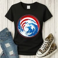 American Patriot Eagle Emblem Women's T-Shirt thumb 3