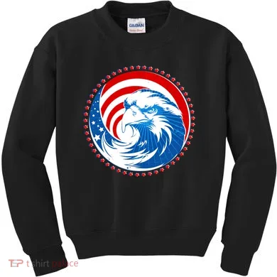 American Patriot Eagle Emblem Kids Sweatshirt