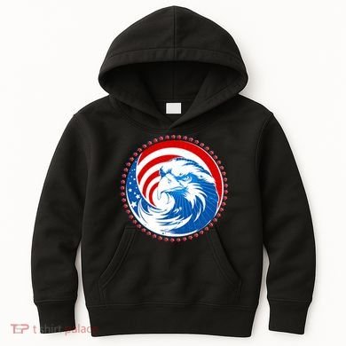 American Patriot Eagle Emblem Kids Hoodie