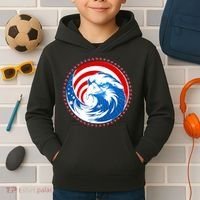 American Patriot Eagle Emblem Kids Hoodie thumb 2