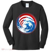 American Patriot Eagle Emblem Kids Long Sleeve Shirt thumb 0