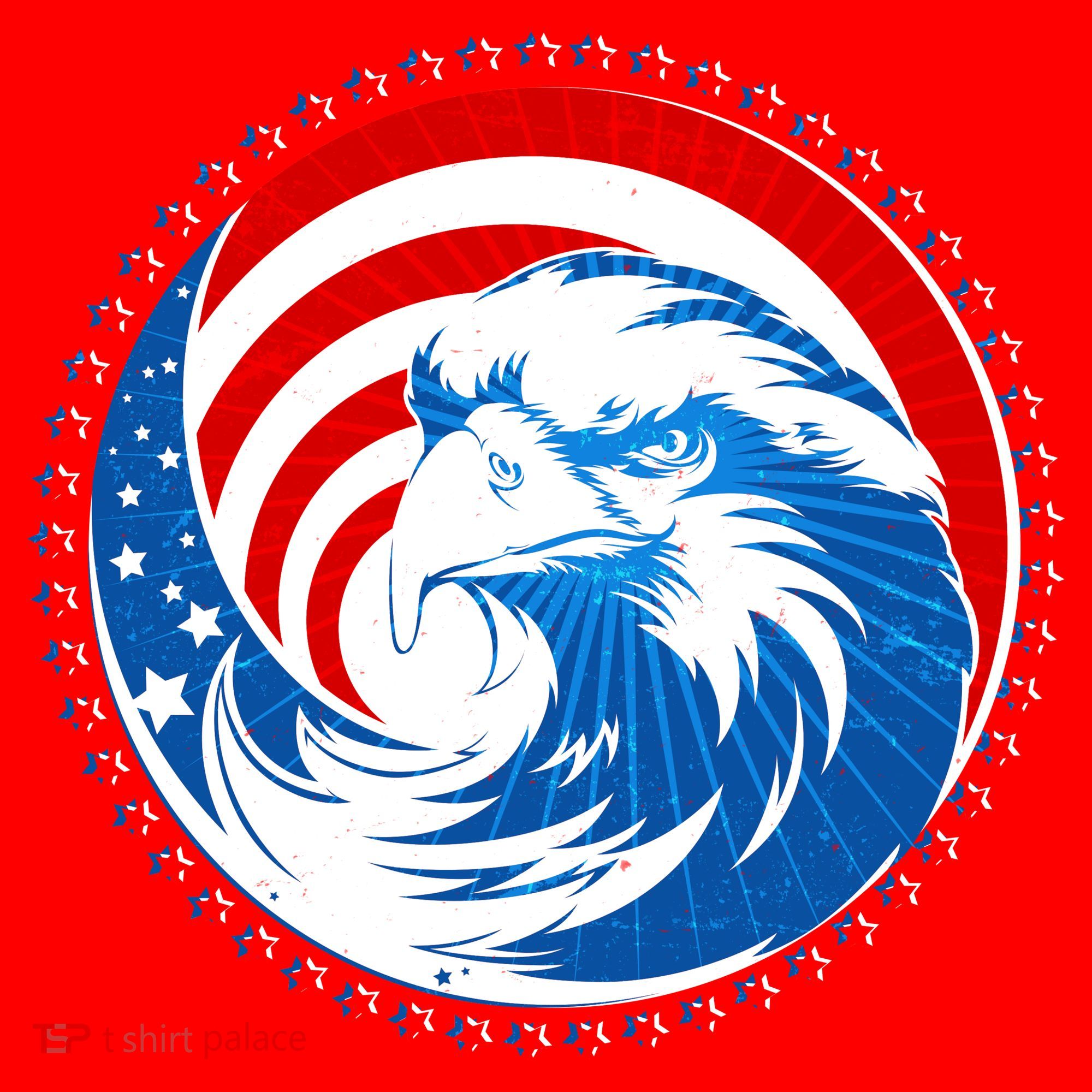 American Patriot Eagle Emblem Santa Hat