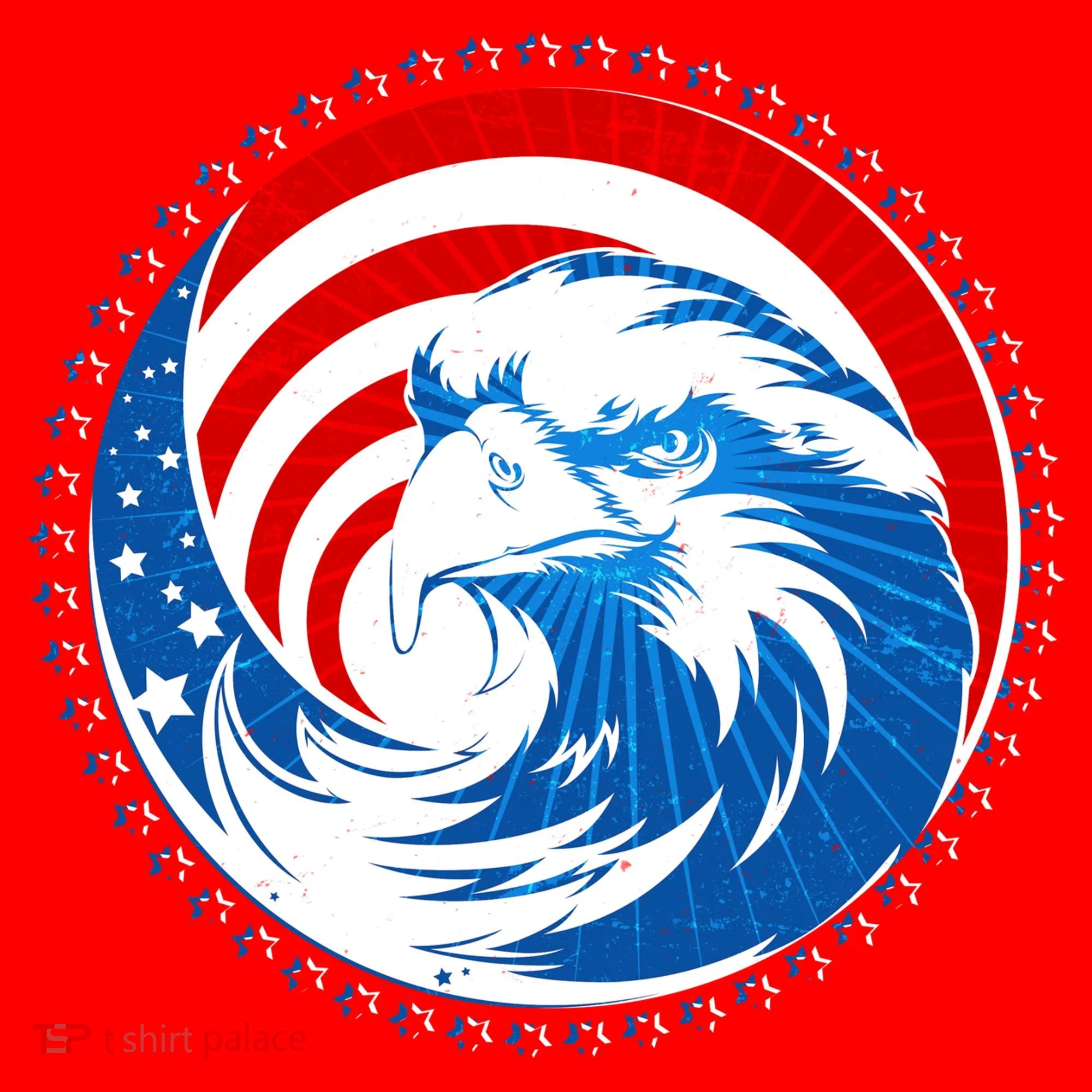 American Patriot Eagle Emblem Santa Hat