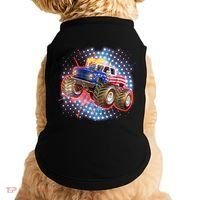 American Patriotic Monster Truck USA Doggie Tank thumb 0