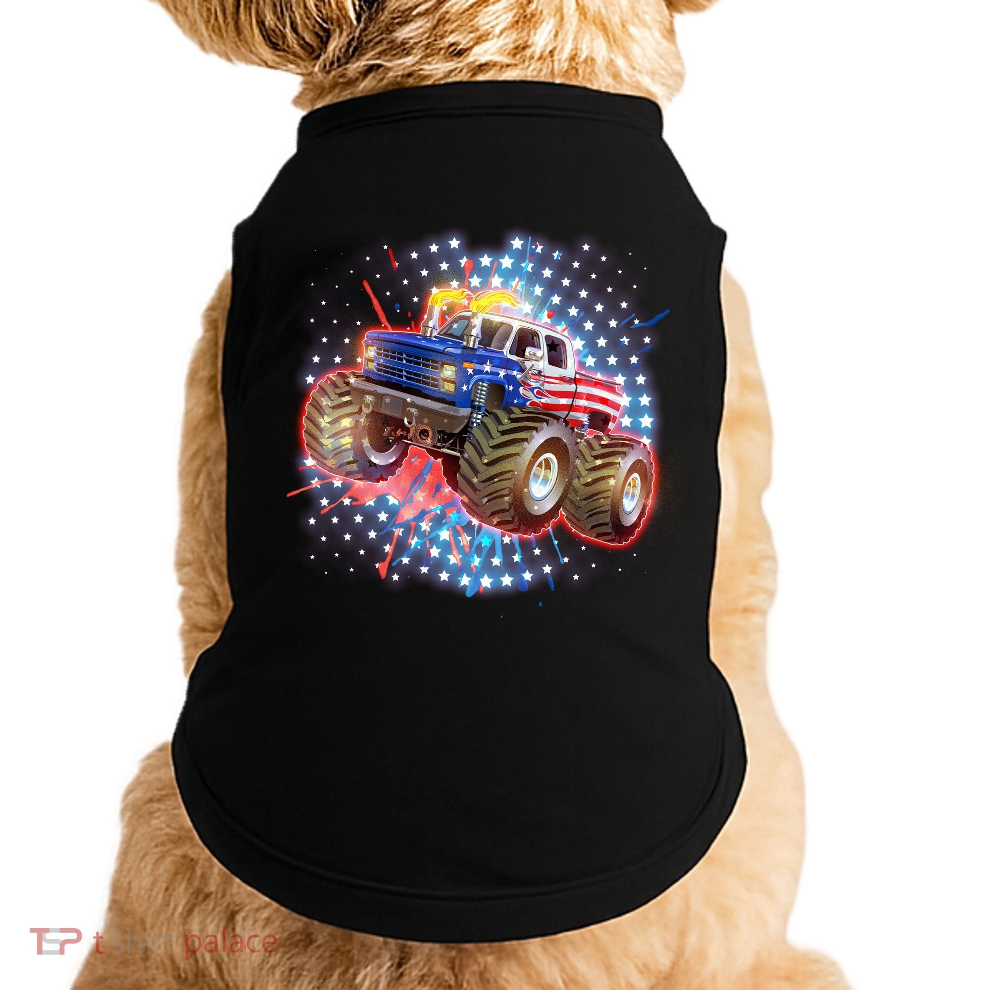 American Patriotic Monster Truck USA Doggie Tank