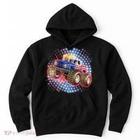 American Patriotic Monster Truck USA Hoodie thumb 0