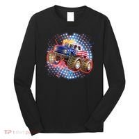 American Patriotic Monster Truck USA Long Sleeve Shirt thumb 0