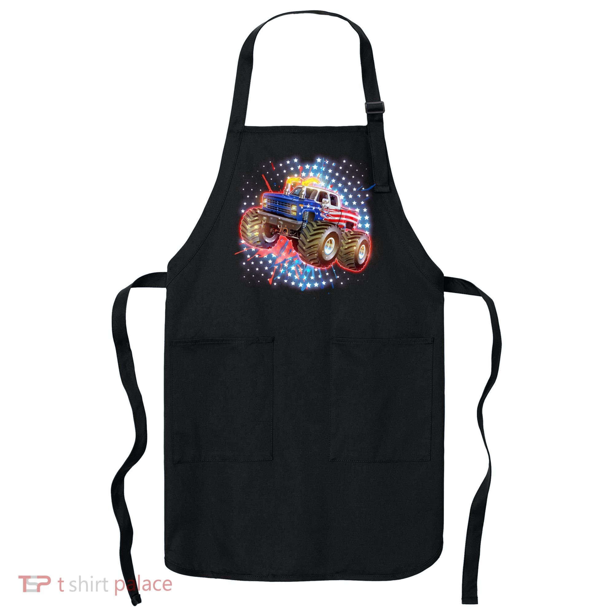 American Patriotic Monster Truck USA Apron