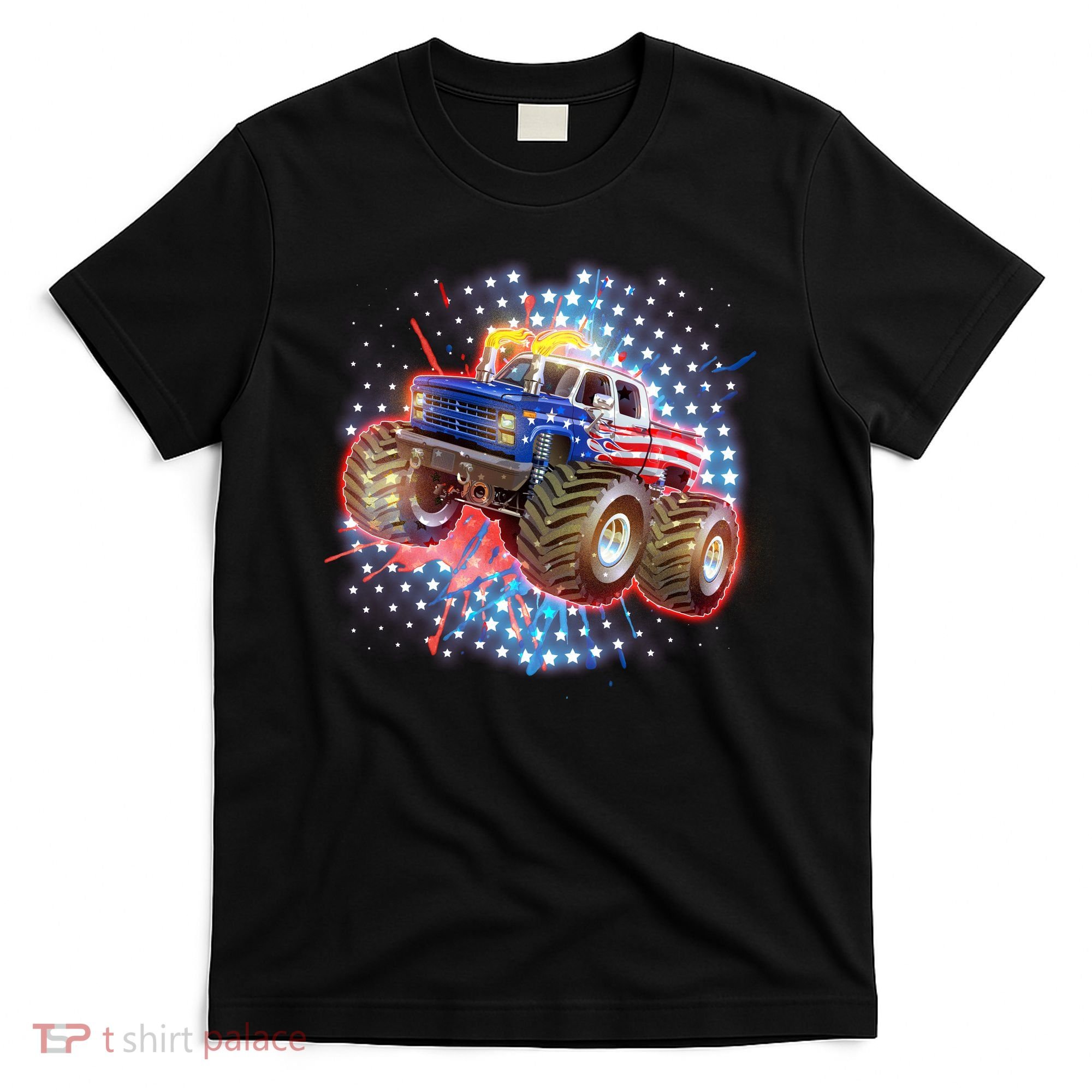 American Patriotic Monster Truck USA T-Shirt
