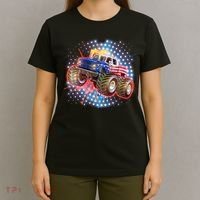 American Patriotic Monster Truck USA T-Shirt thumb 4