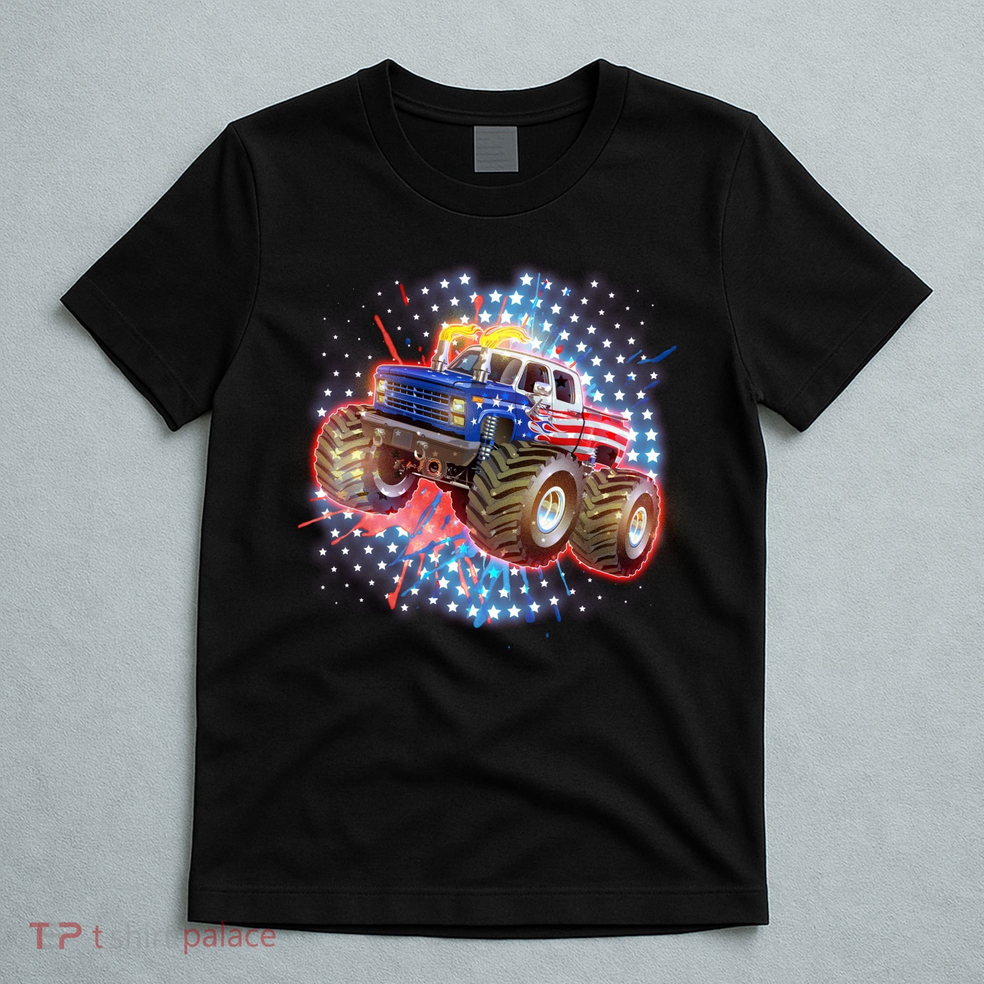 American Patriotic Monster Truck USA T-Shirt