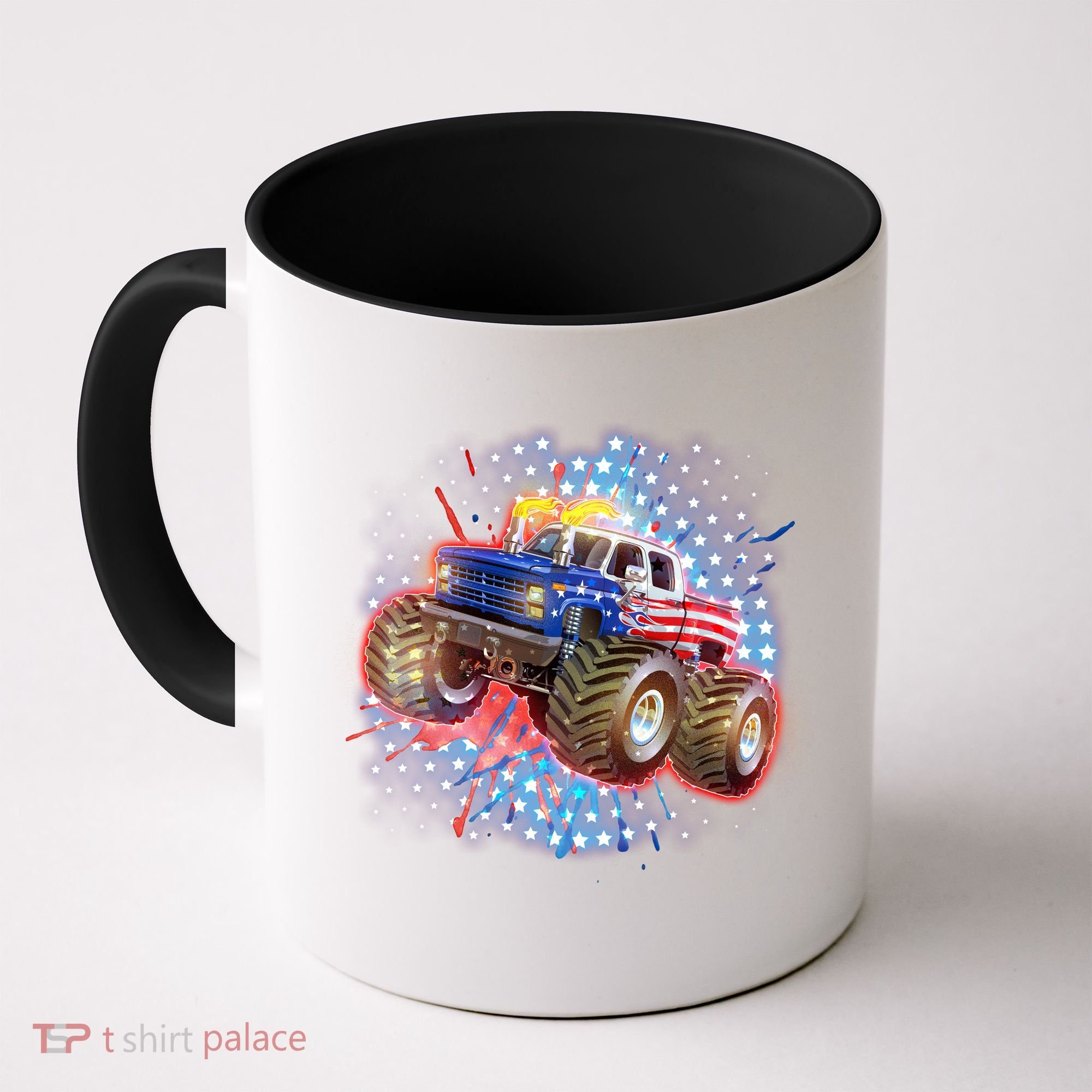 American Patriotic Monster Truck USA Coffee Mug