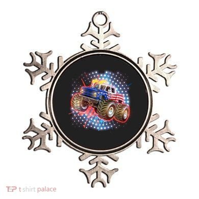 American Patriotic Monster Truck USA Ornament