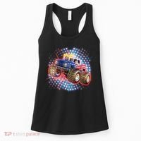 American Patriotic Monster Truck USA Women's Tank Top thumb 0