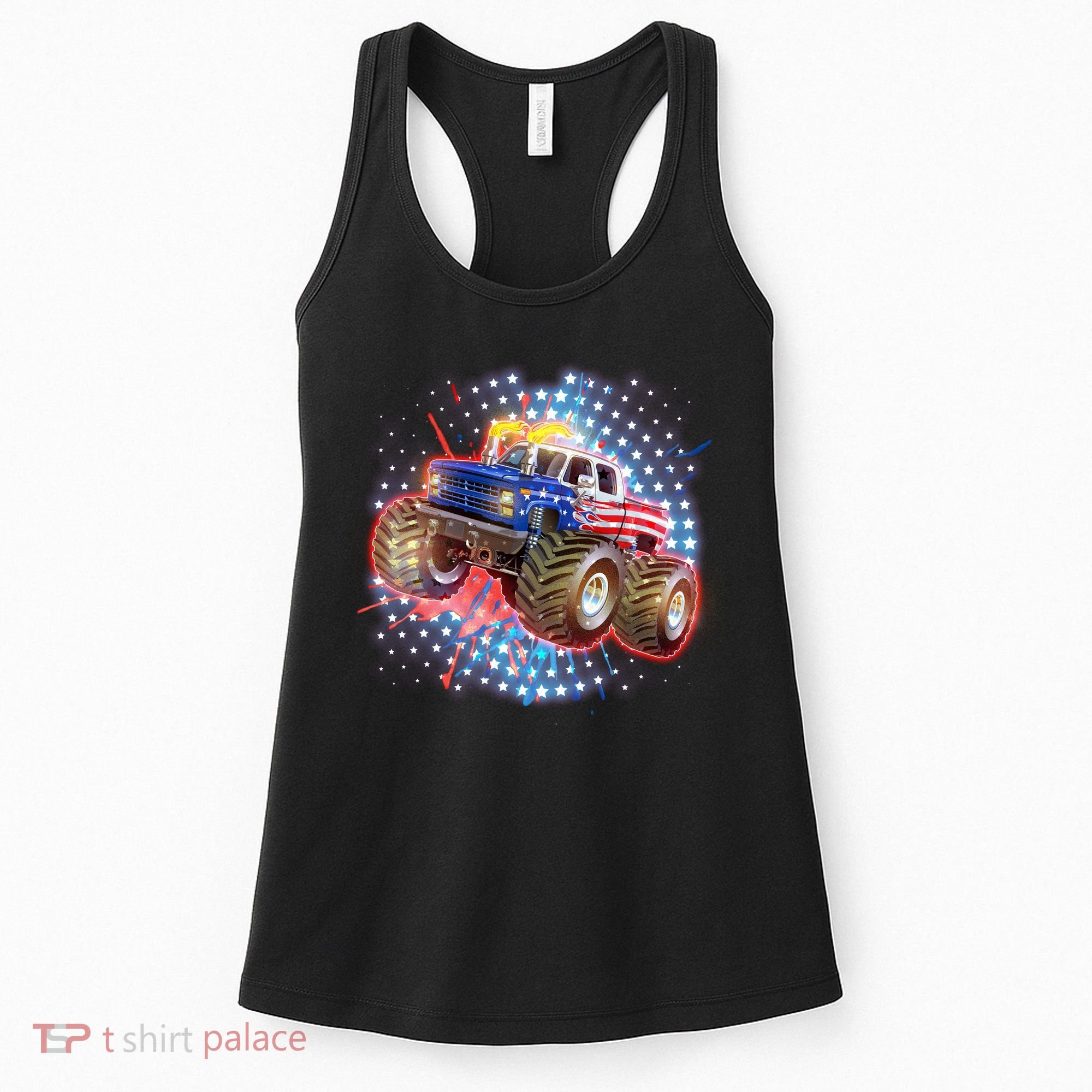 American Patriotic Monster Truck USA Women's Tank Top
