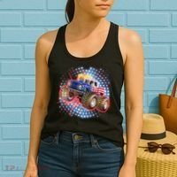 American Patriotic Monster Truck USA Women's Tank Top thumb 2