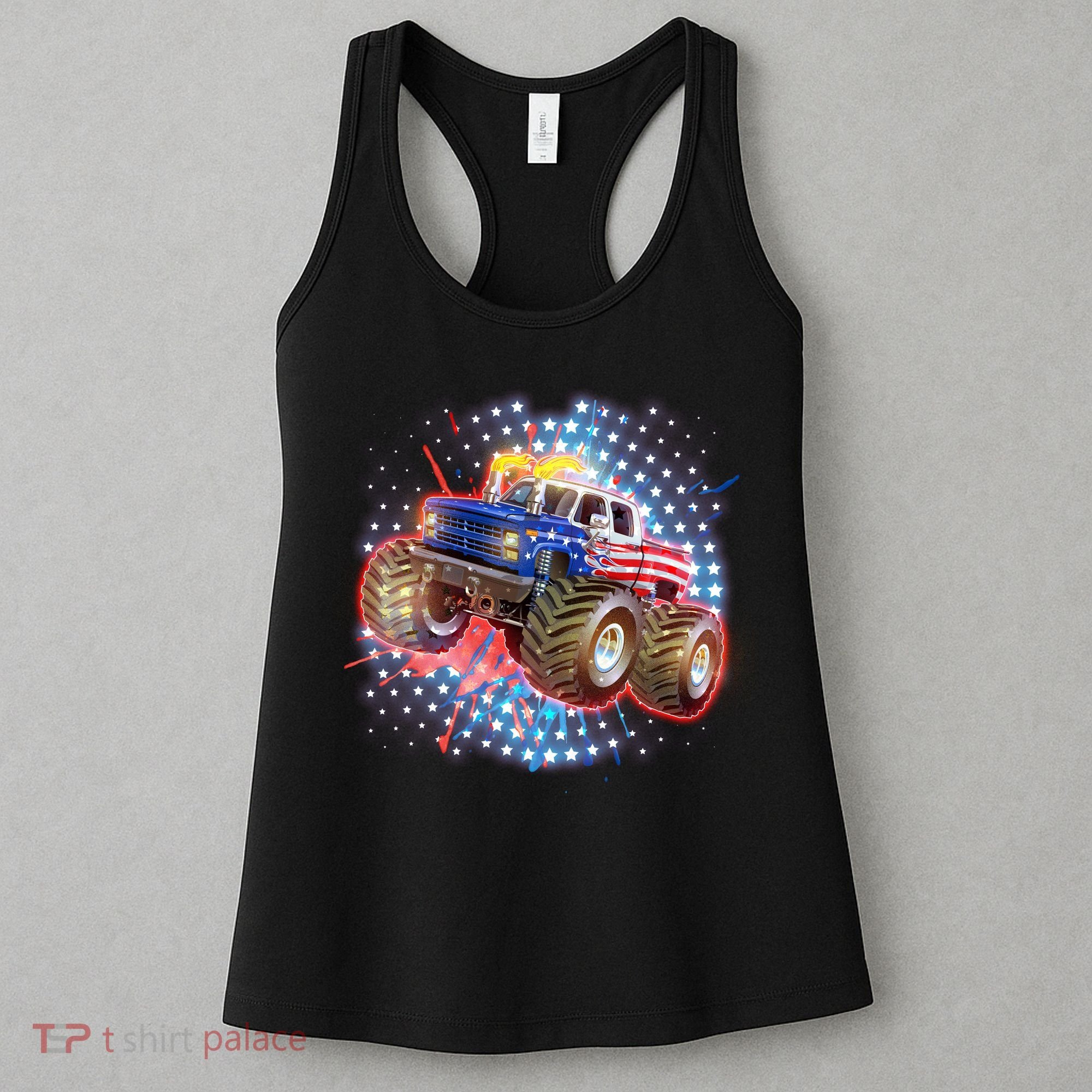 American Patriotic Monster Truck USA Women's Tank Top