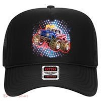 American Patriotic Monster Truck USA Hat thumb 0
