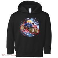 American Patriotic Monster Truck USA Toddler Hoodie thumb 0