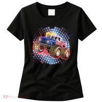 American Patriotic Monster Truck USA Women's T-Shirt thumb 0