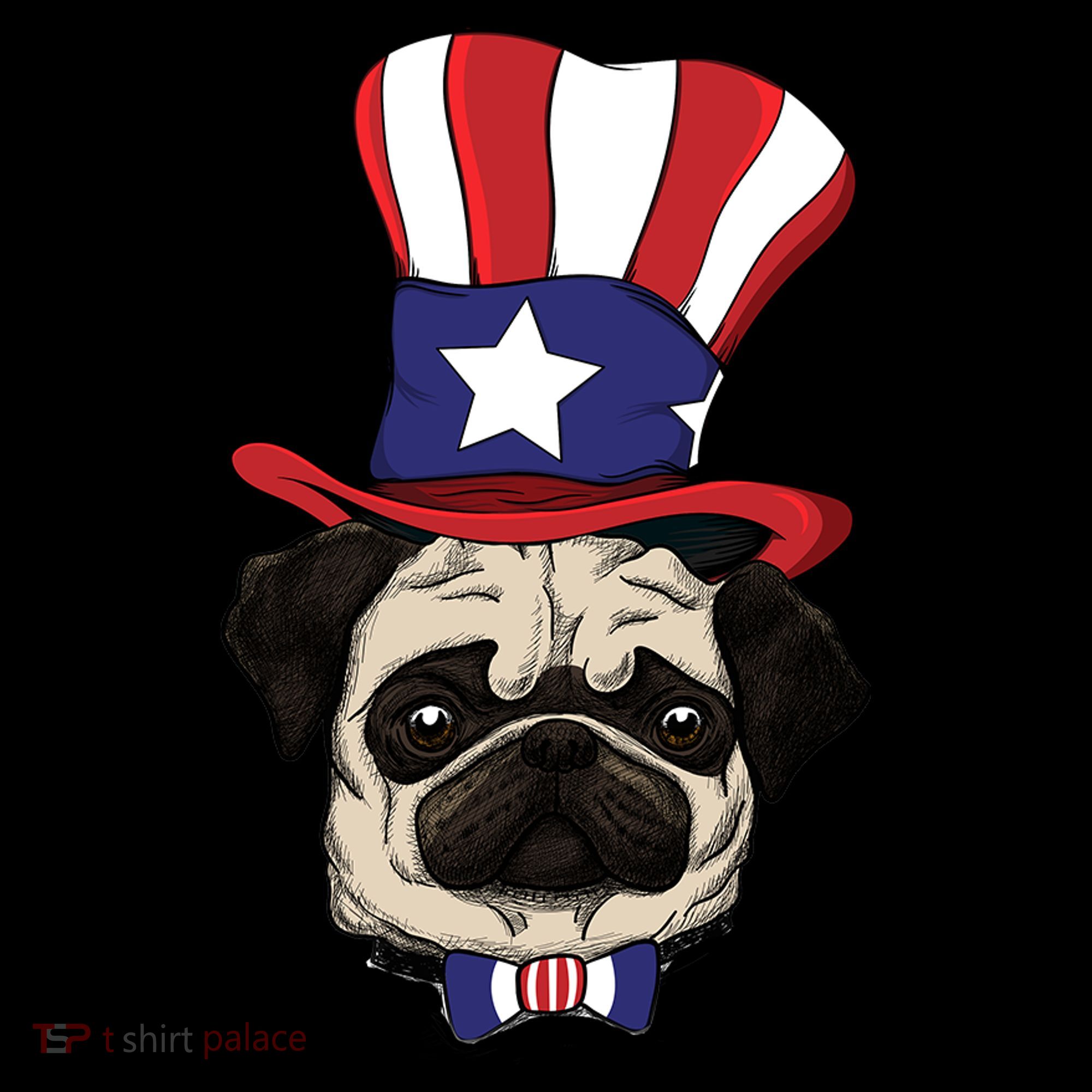 American Patriotic Pug Backpack