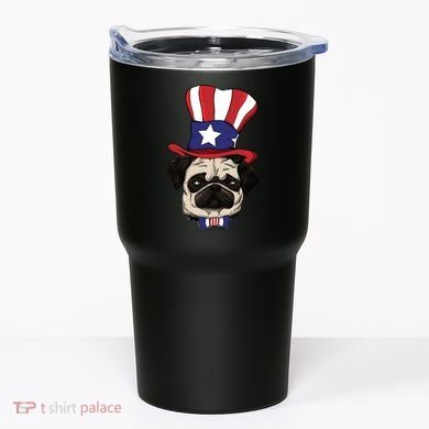 American Patriotic Pug Tumbler