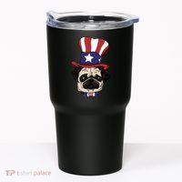 American Patriotic Pug Tumbler thumb 0