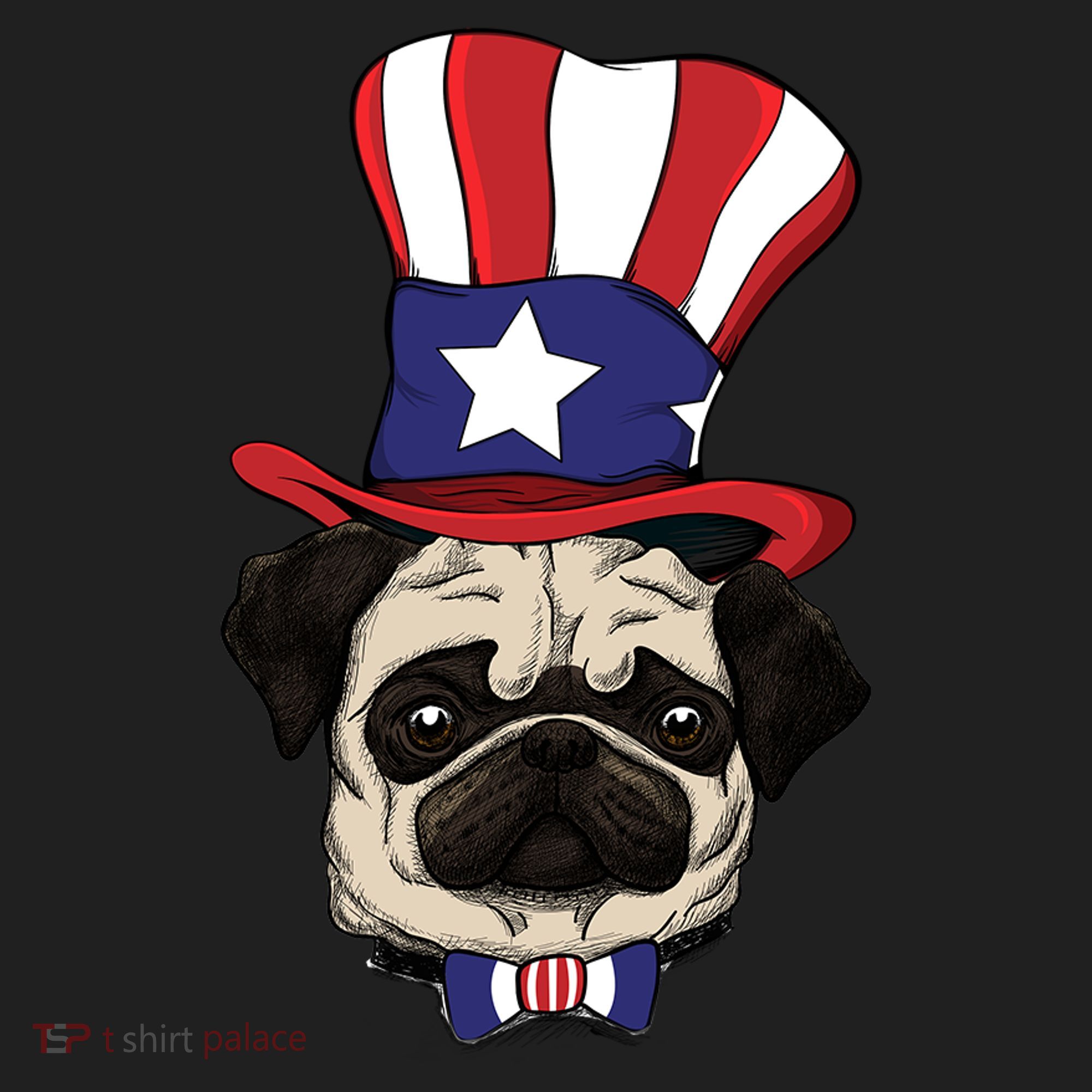 American Patriotic Pug Tumbler