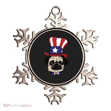 American Patriotic Pug Ornament