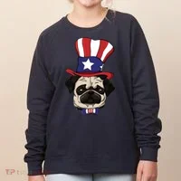 American Patriotic Pug Women's Sweatshirt thumb 0