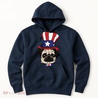 American Patriotic Pug Hoodie thumb 0