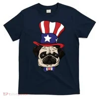 American Patriotic Pug T-Shirt thumb 0