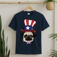 American Patriotic Pug T-Shirt thumb 2