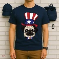 American Patriotic Pug T-Shirt thumb 6