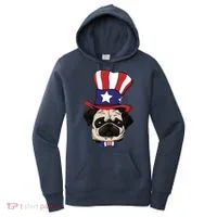 American Patriotic Pug Women's Hoodie thumb 0