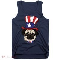 American Patriotic Pug Tank Top thumb 0