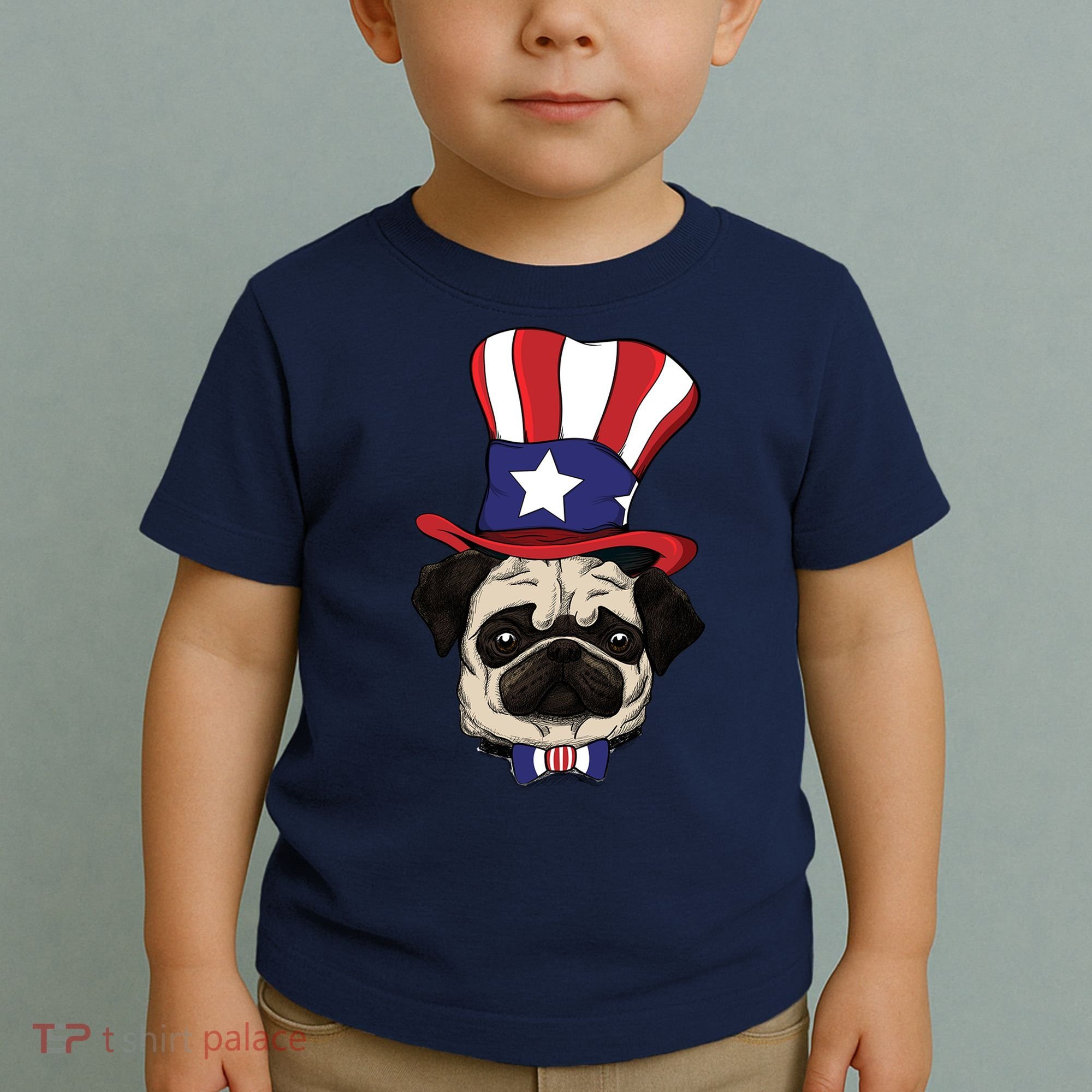 American Patriotic Pug Toddler T-Shirt