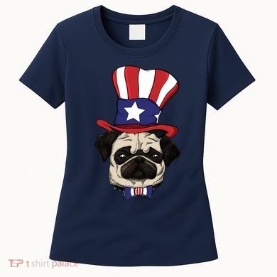 American Patriotic Pug Women's T-Shirt