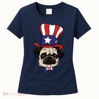 American Patriotic Pug Women's T-Shirt thumb 0