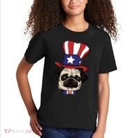 American Patriotic Pug Kids T-Shirt thumb 2