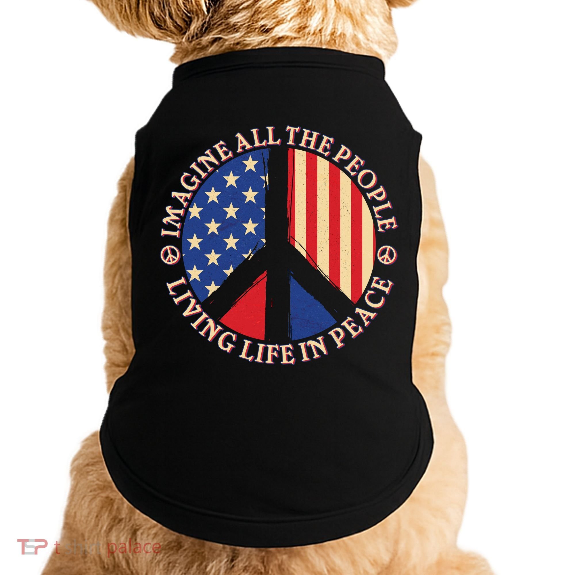 American Peace: People Living life In Peace Doggie Tank