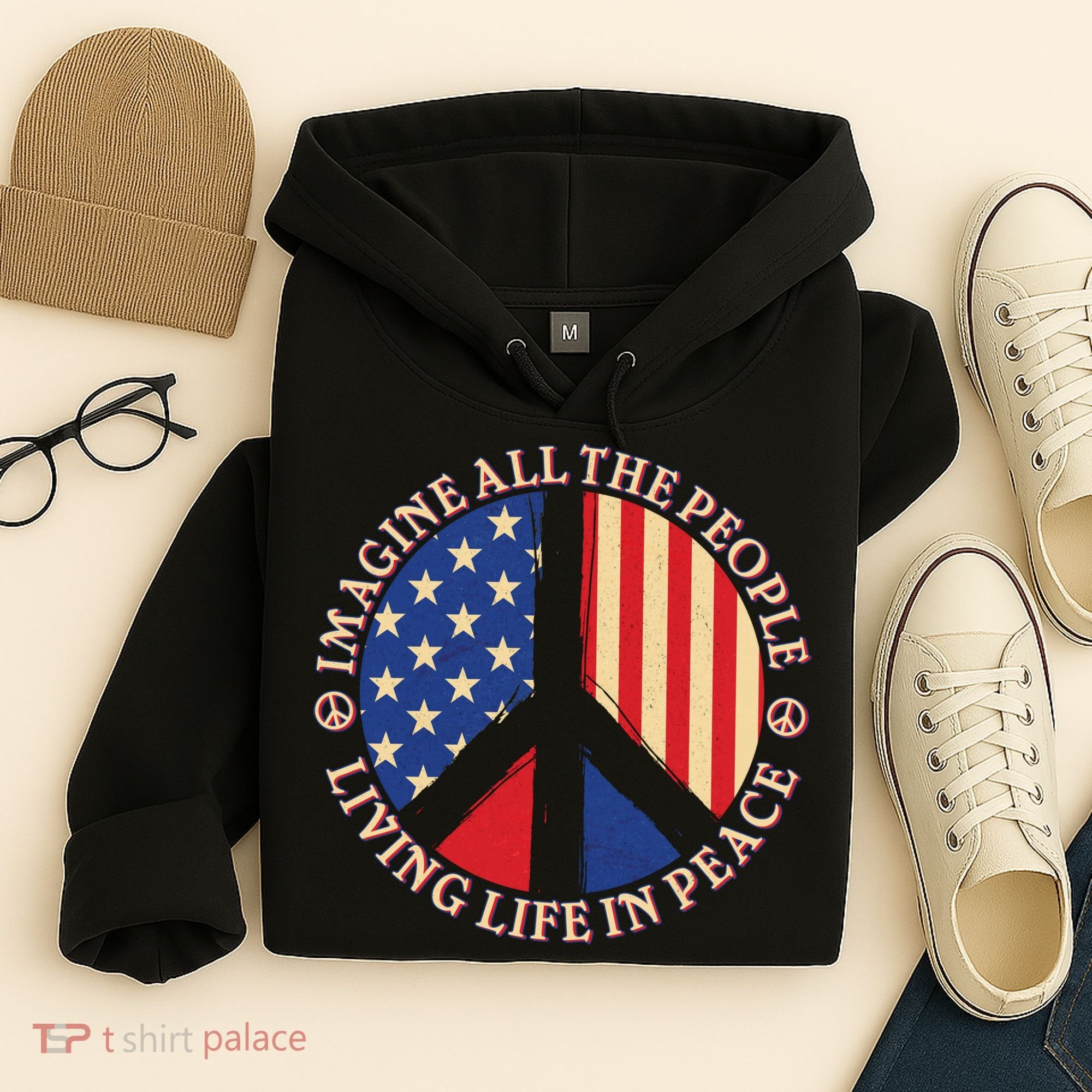 American Peace: People Living life In Peace Hoodie