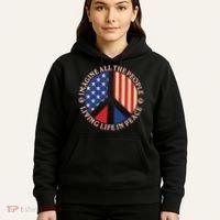 American Peace: People Living life In Peace Hoodie thumb 5