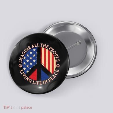 American Peace: People Living life In Peace Button