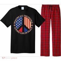 American Peace: People Living life In Peace Pajama Set thumb 0