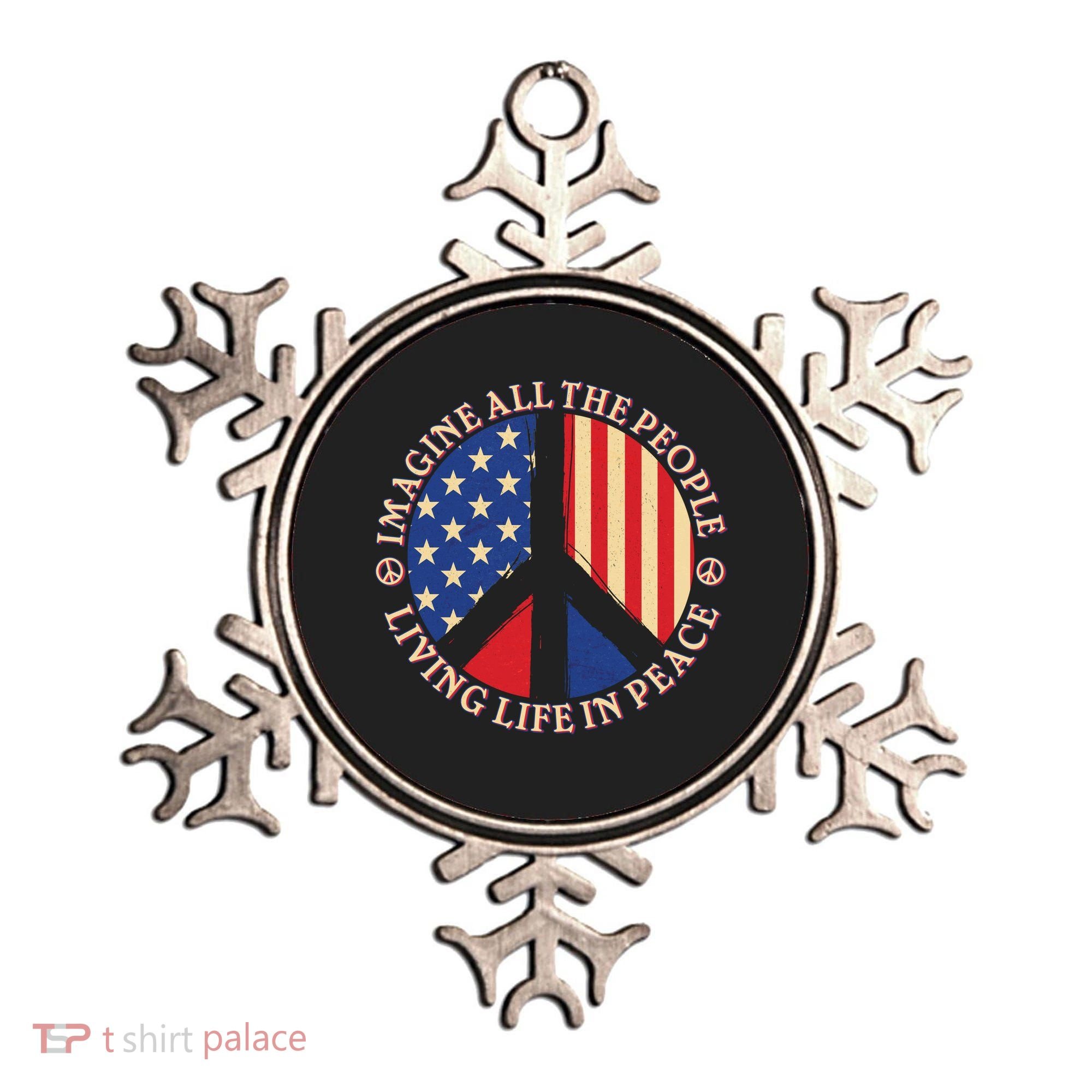 American Peace: People Living life In Peace Ornament