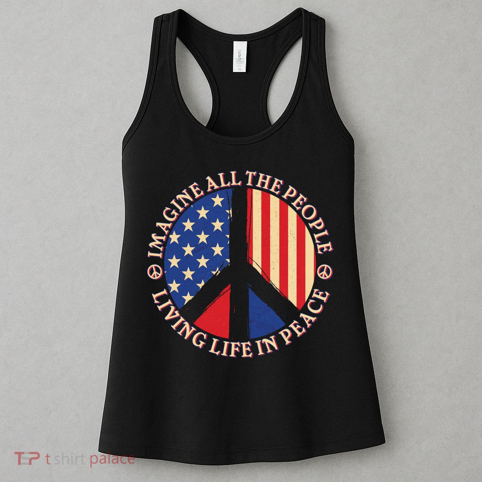 American Peace: People Living life In Peace Women's Tank Top