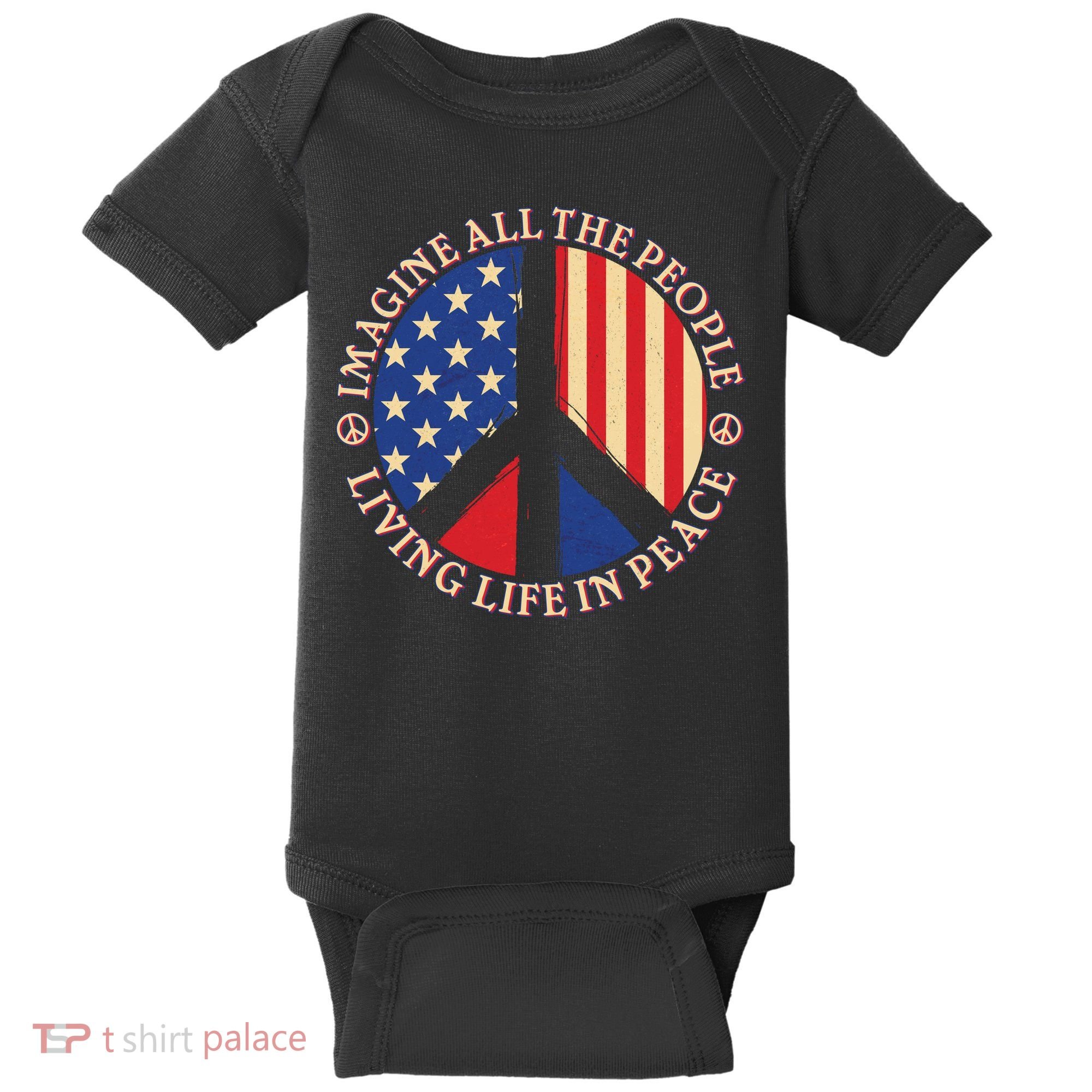 American Peace: People Living life In Peace Baby Bodysuit
